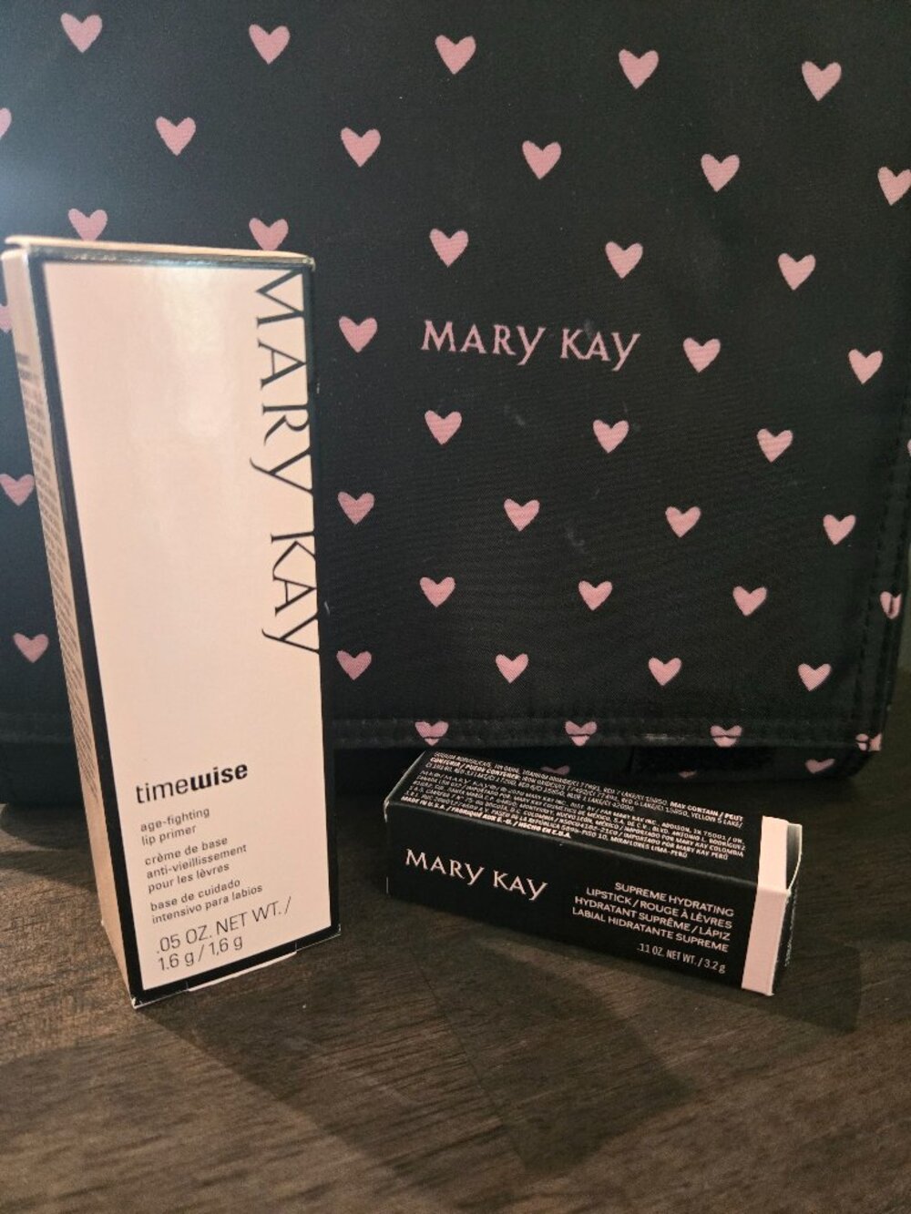 🩷Mary Kay New in Box Lip Primer Lipstick duo age-fighting primer coral confetti
